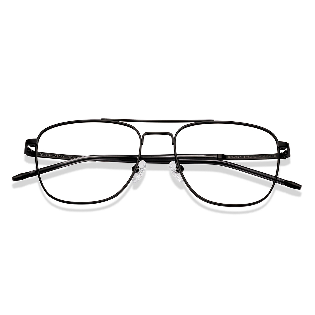 John Jacobs Black Full Rim Square left side