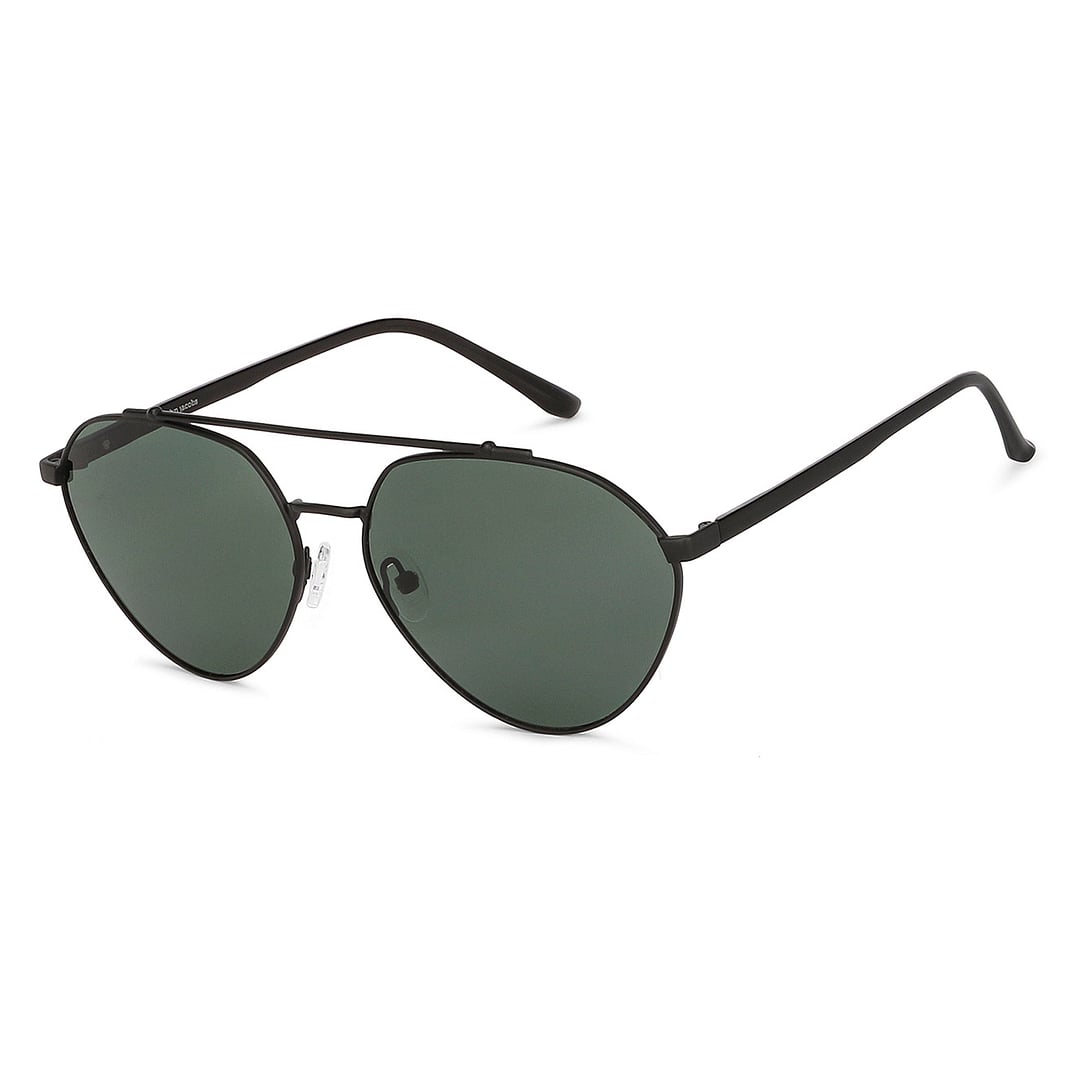John Jacobs Black Full Rim Aviator left side