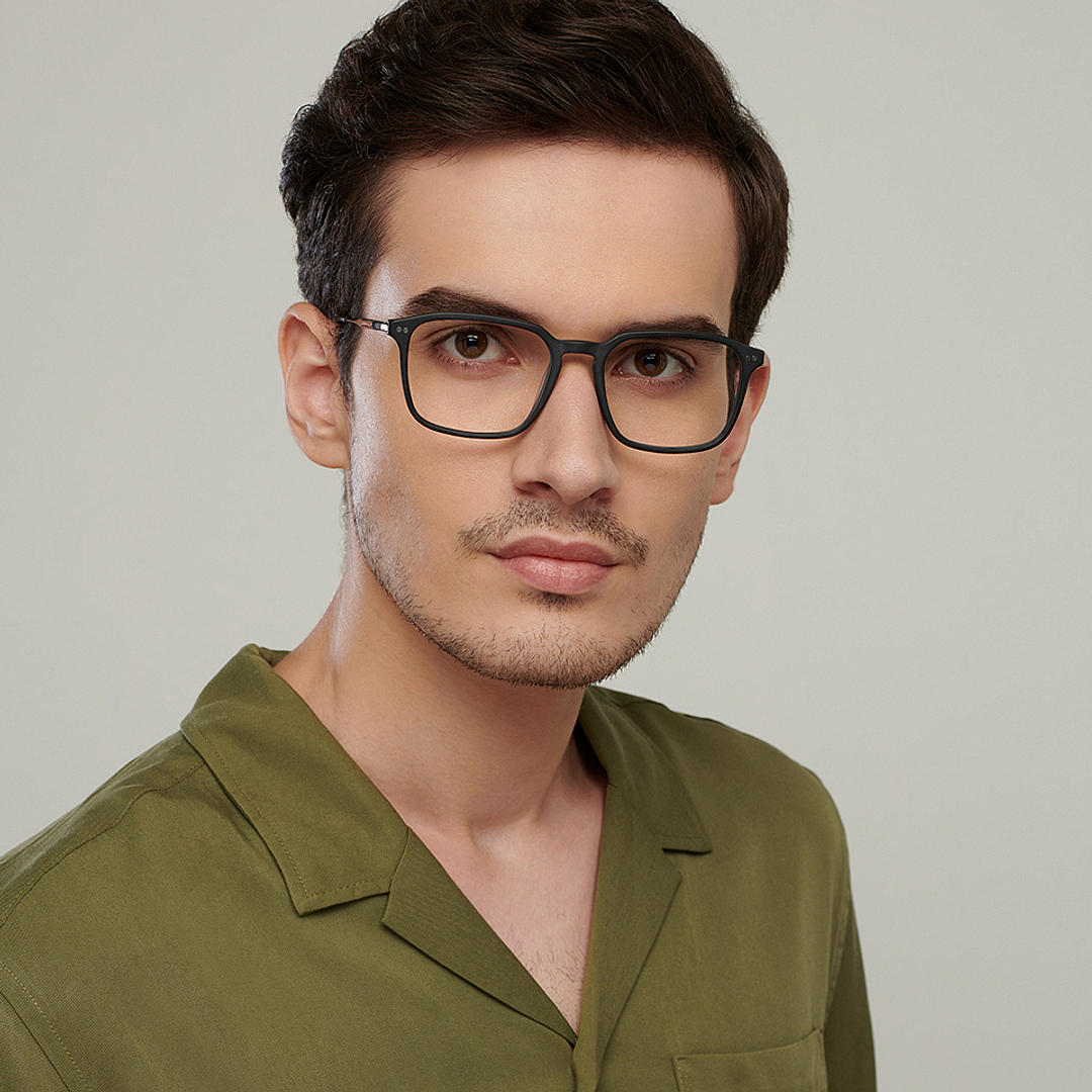 John Jacobs Online Black Full Rim Square left side