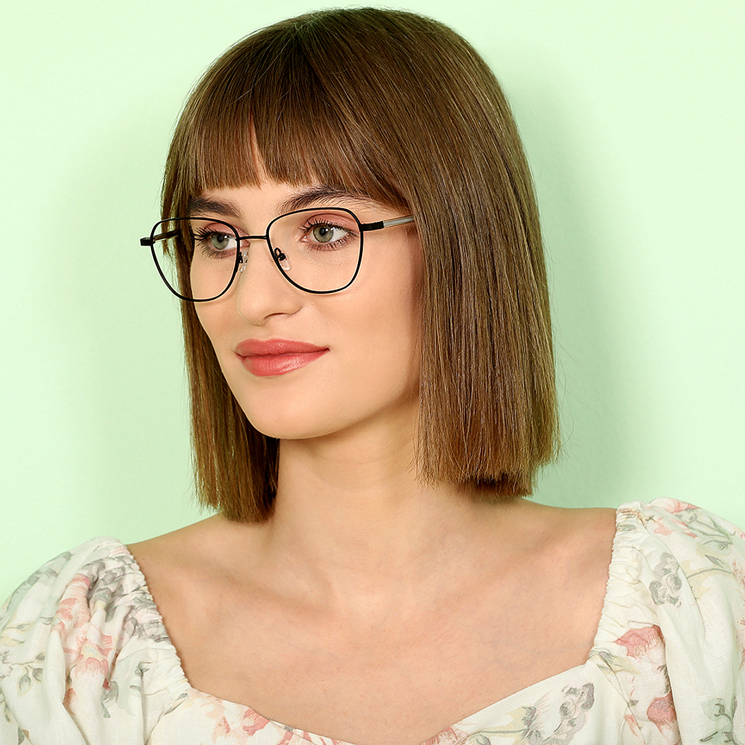 John Jacobs Online Black Full Rim Square right side