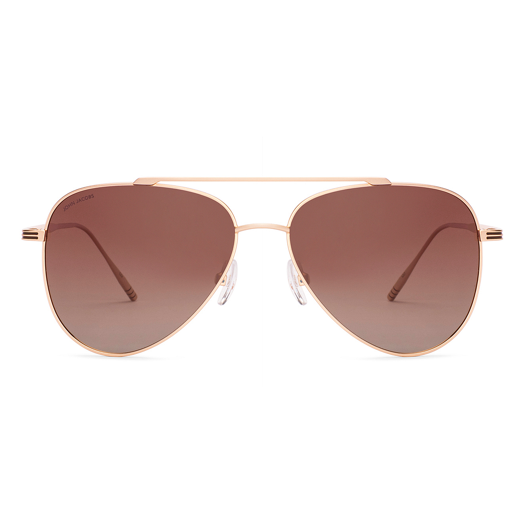 John Jacobs Online Gold Full Rim Aviator right side