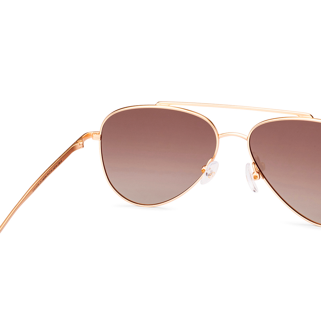 John Jacobs Online Gold Full Rim Aviator right side