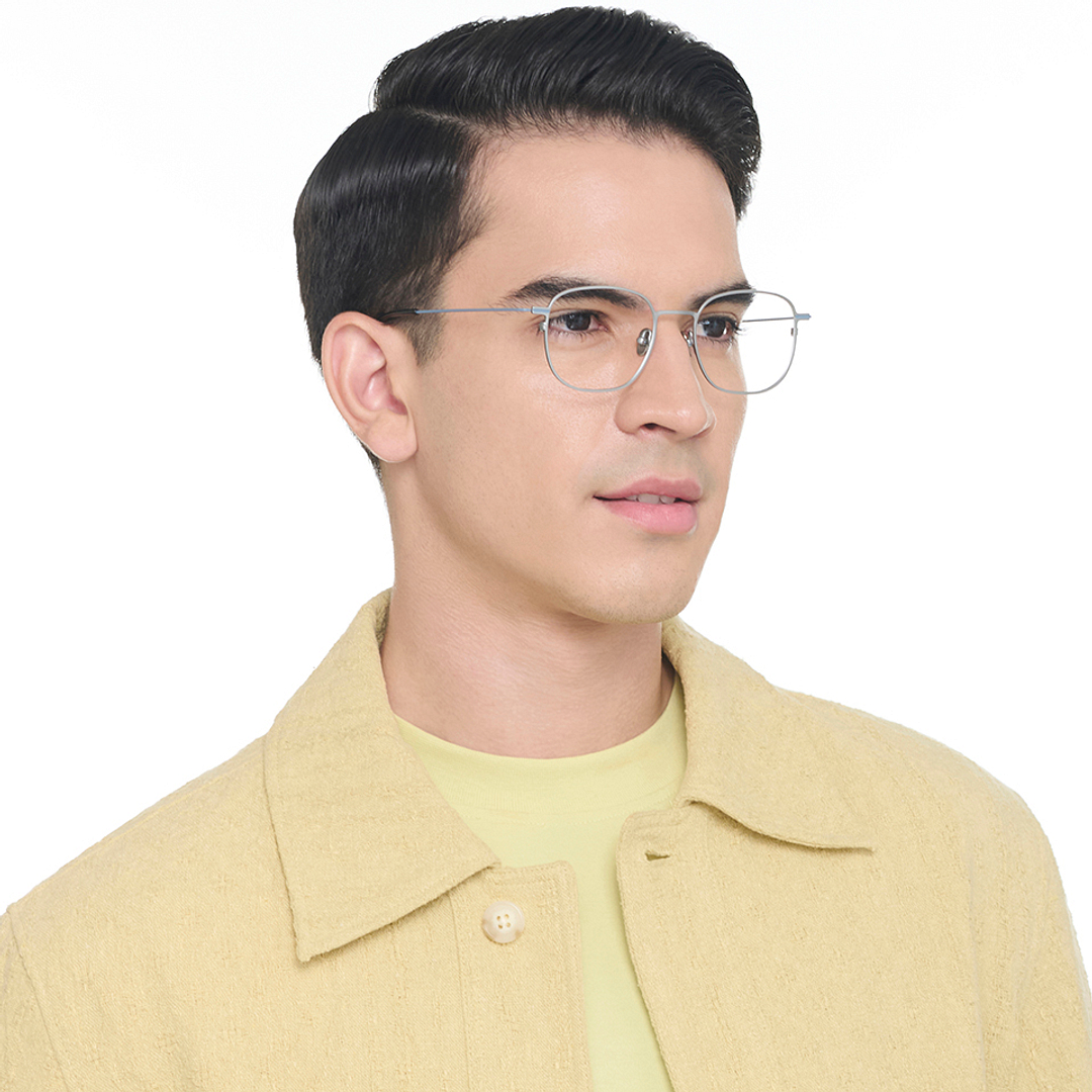 John Jacobs Silver Full Rim Square right side