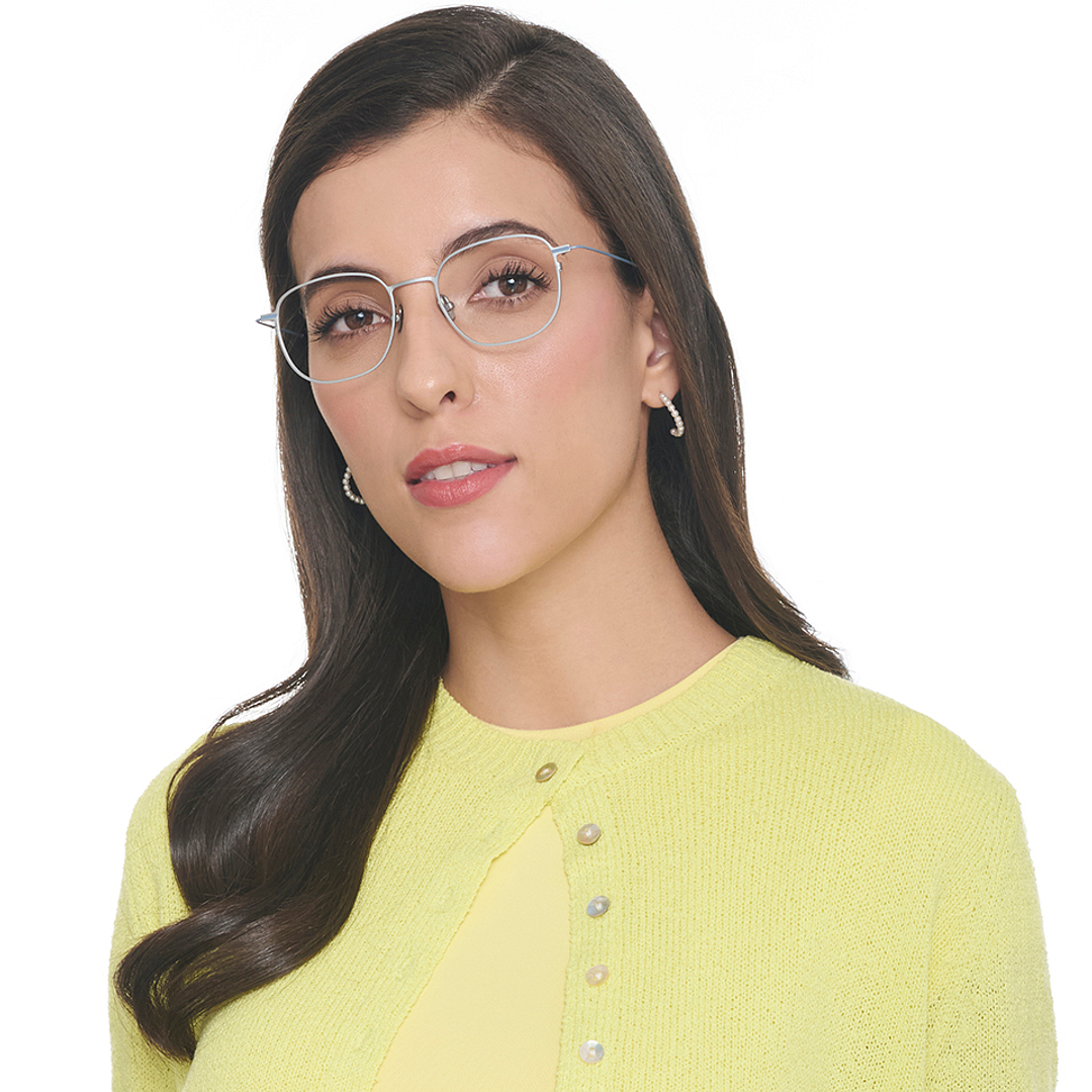 John Jacobs Silver Full Rim Square left side