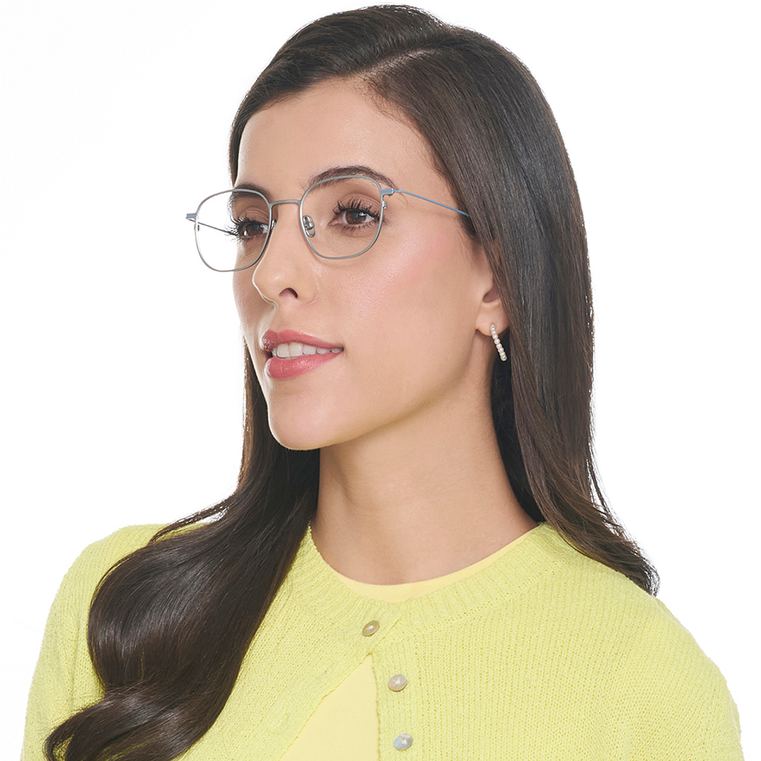 John Jacobs Silver Full Rim Square right side