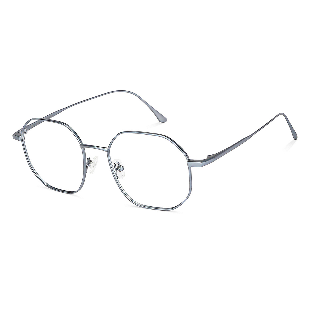 John Jacobs Online Sky Blue Full Rim Hexagonal left side