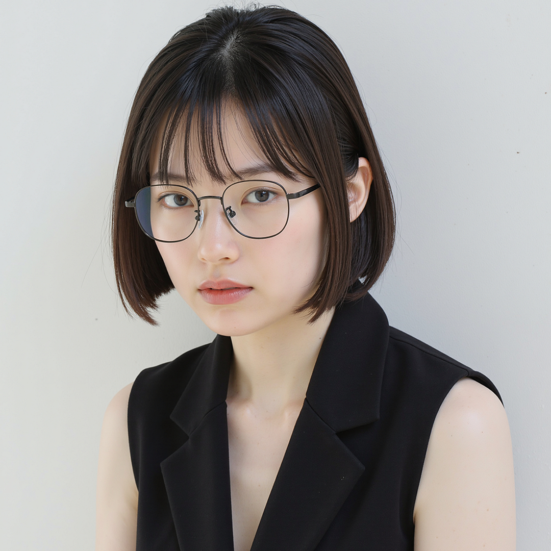 John Jacobs Mid Gunmetal Full Rim Square left side