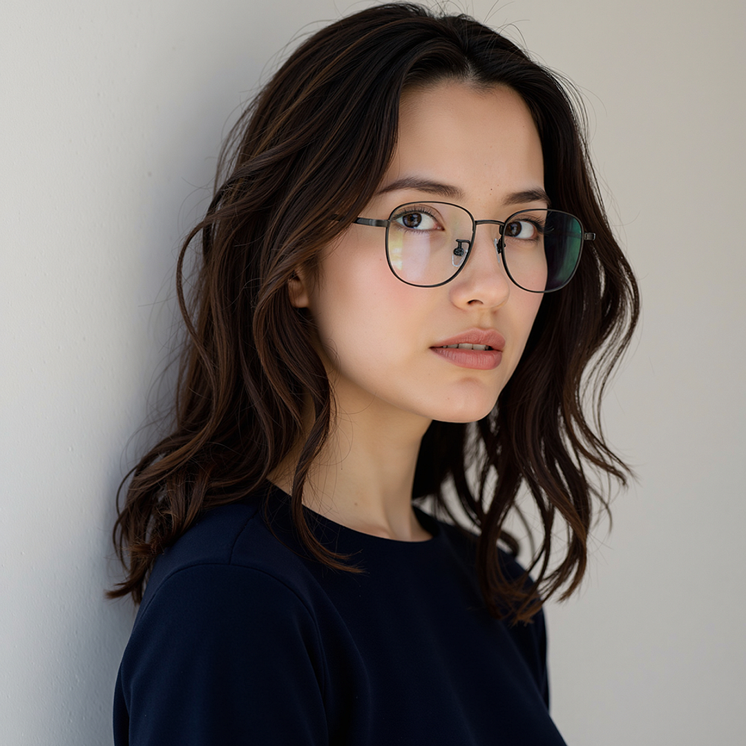 John Jacobs Mid Gunmetal Full Rim Square right side