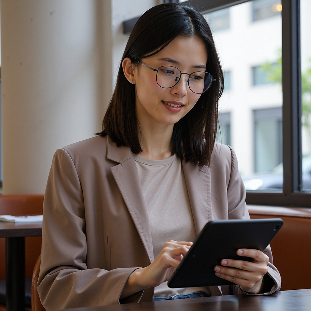 John Jacobs Mid Gunmetal Full Rim Square right side