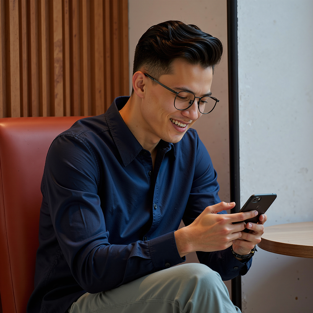 John Jacobs Mid Gunmetal Full Rim Square left side