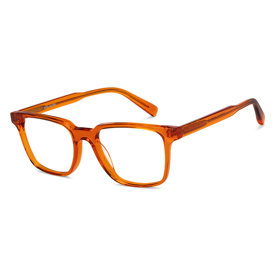 John Jacobs Orange Full Rim Square right side