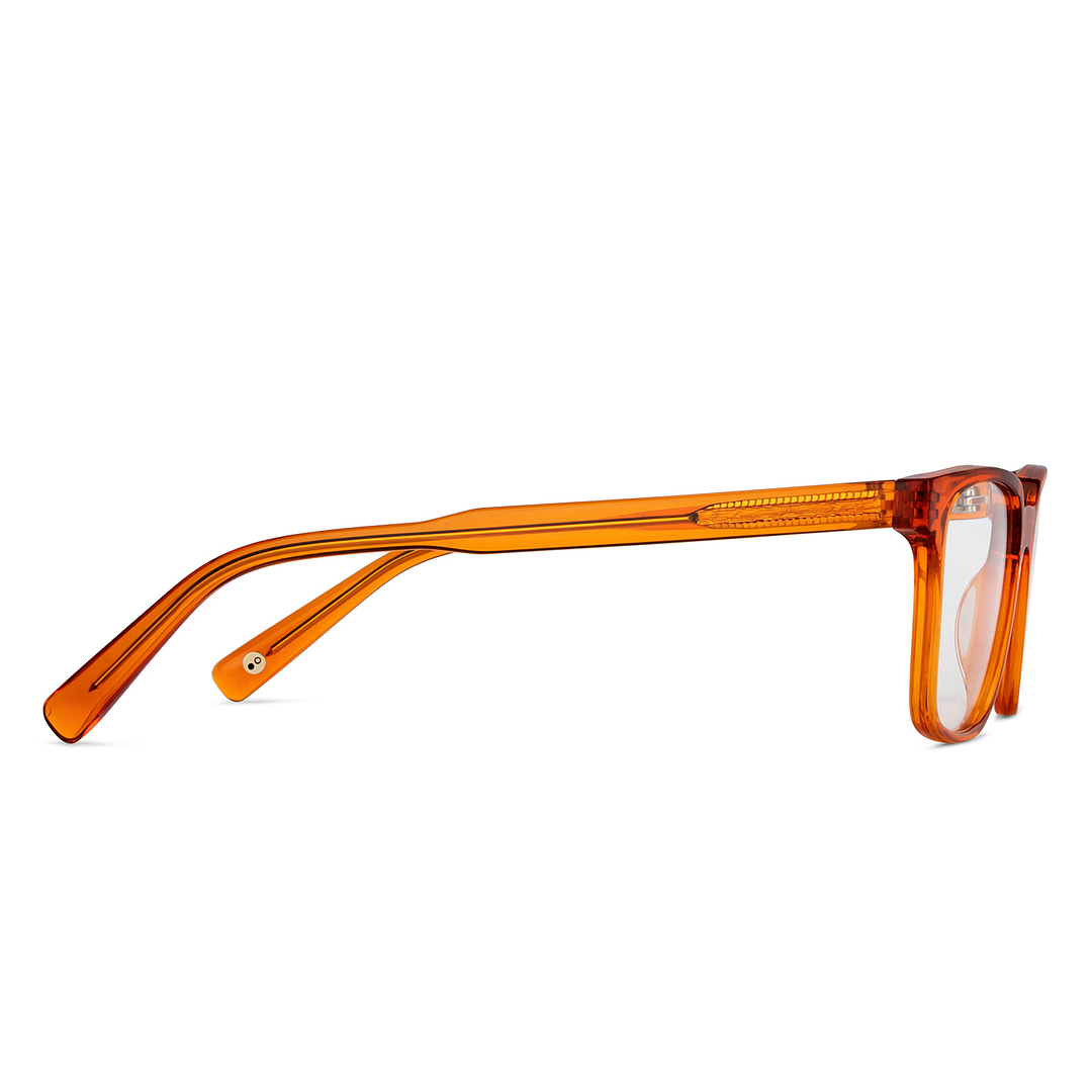 John Jacobs Orange Full Rim Square left side