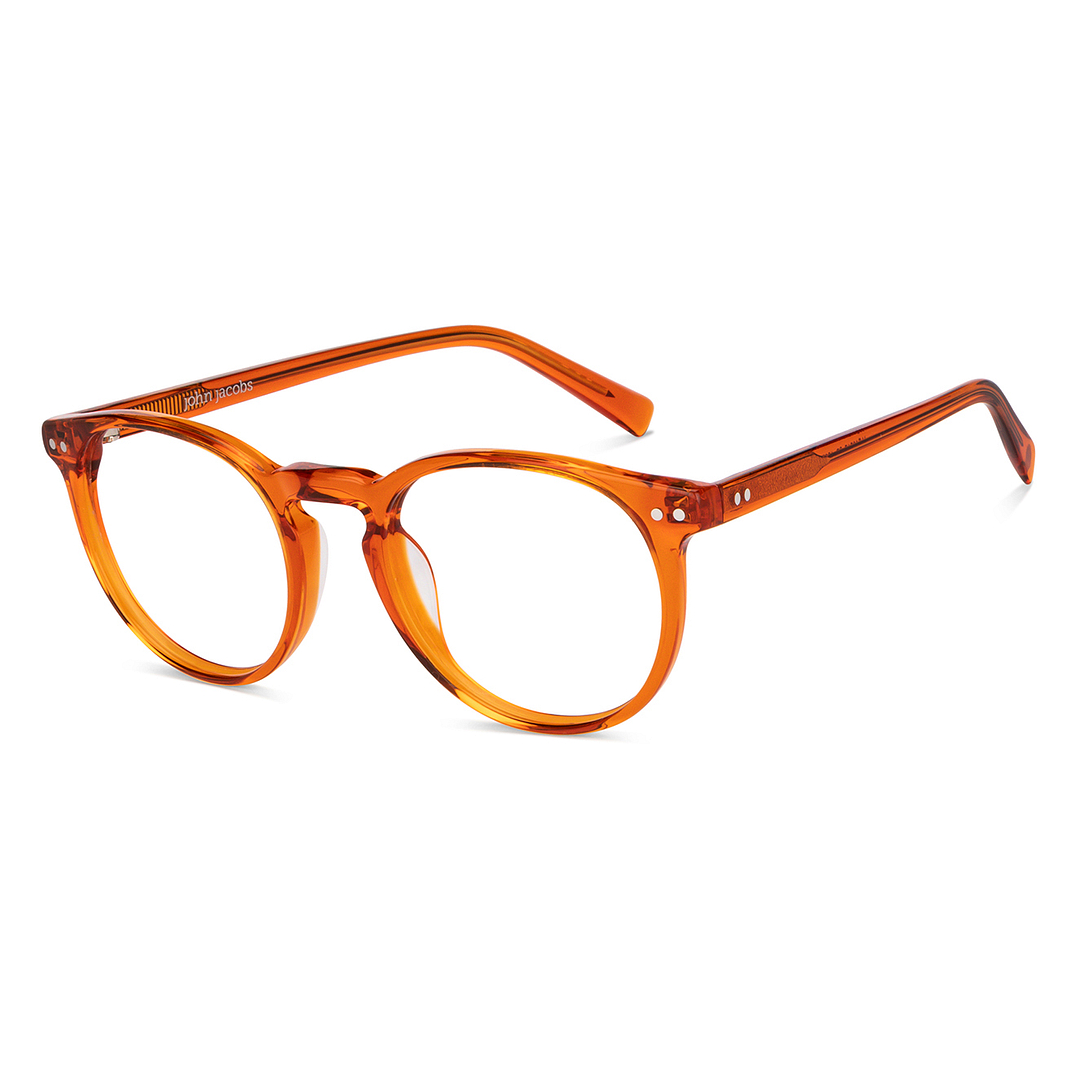 John Jacobs Online Orange Full Rim Round right side