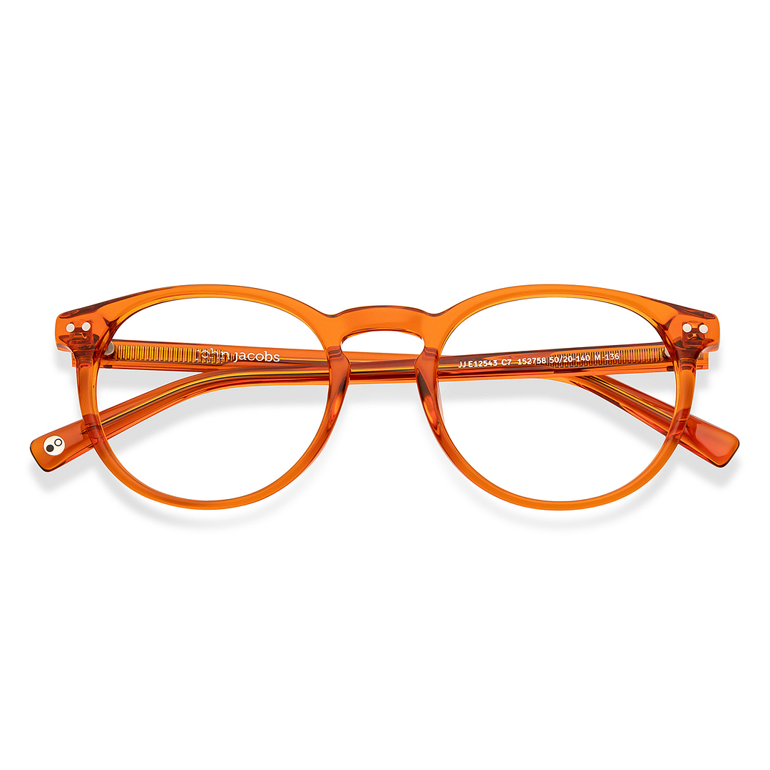 John Jacobs Online Orange Full Rim Round left side