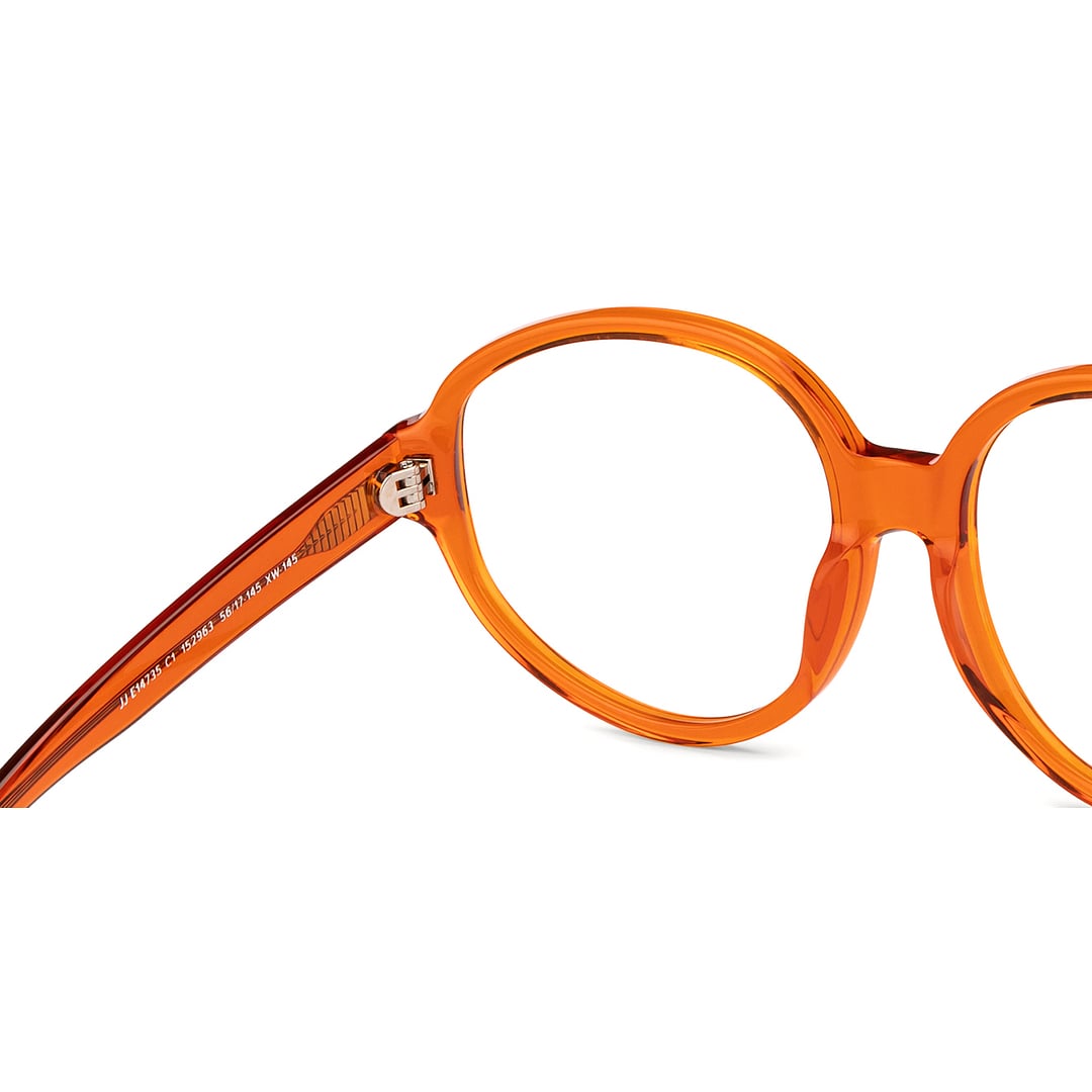 John Jacobs Orange Full Rim Round right side