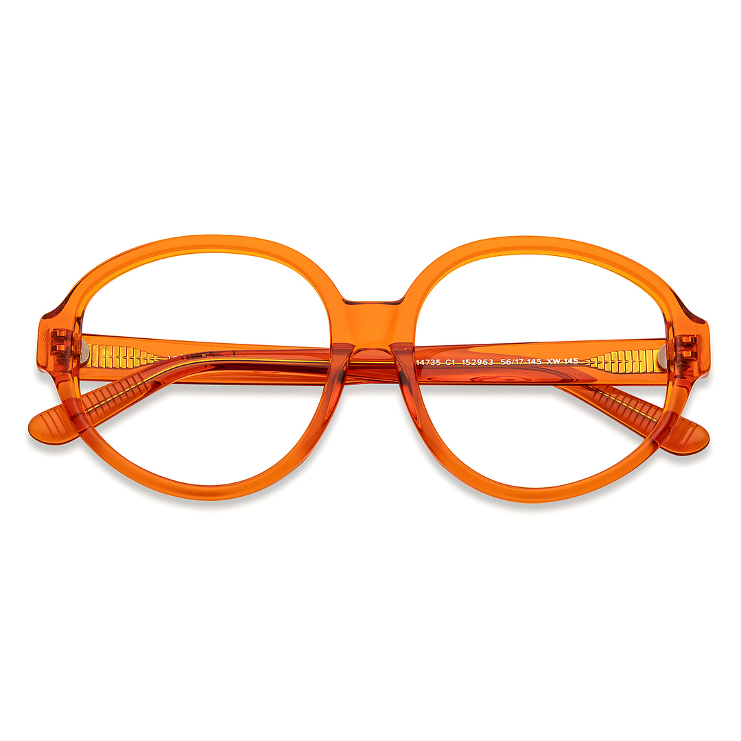 John Jacobs Orange Full Rim Round left side