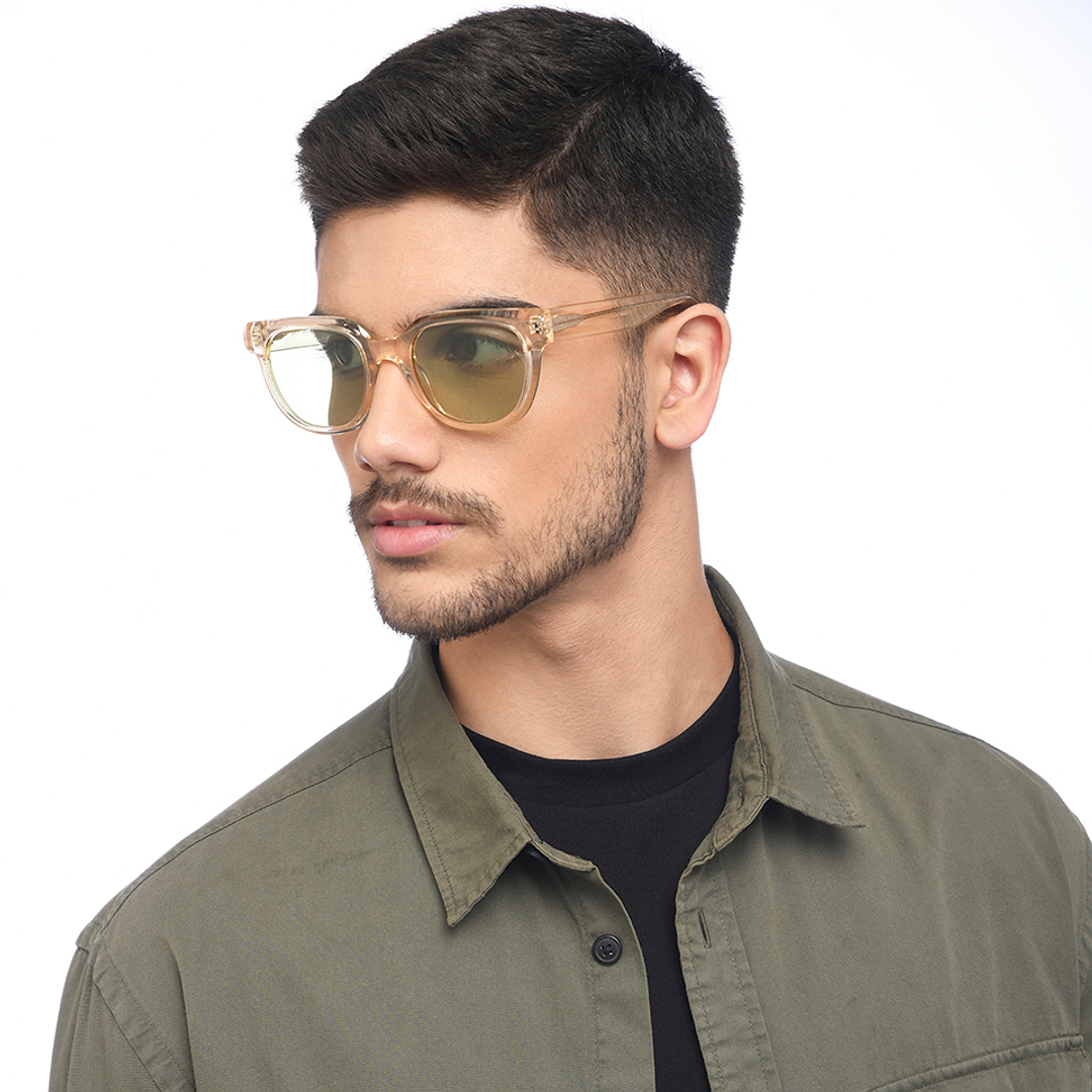 John Jacobs Orange Transparent Full Rim Square right side