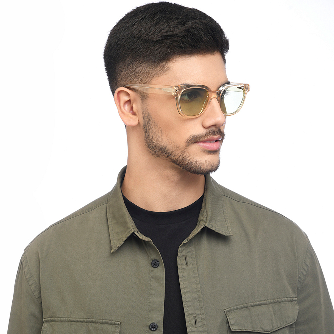 John Jacobs Orange Transparent Full Rim Square left side