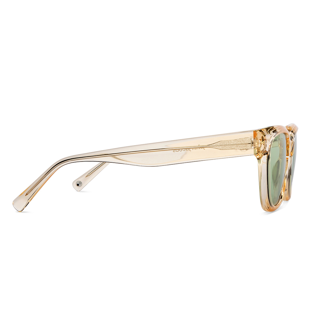 John Jacobs Orange Transparent Full Rim Square left side