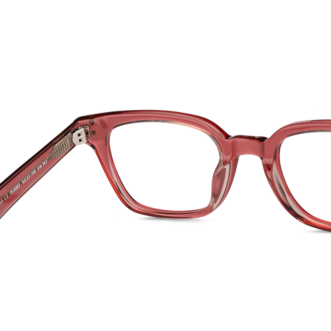 John Jacobs Pink Full Rim Rectangle right side