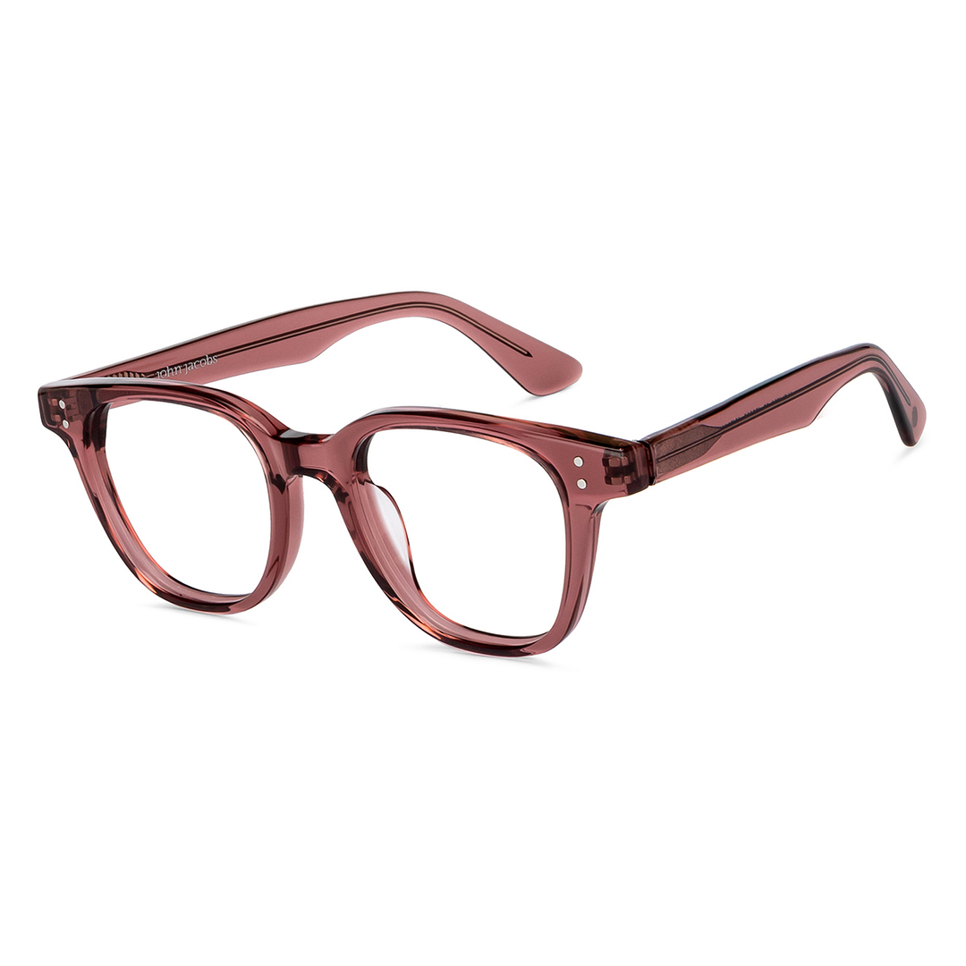 John Jacobs Pink Full Rim Square right side