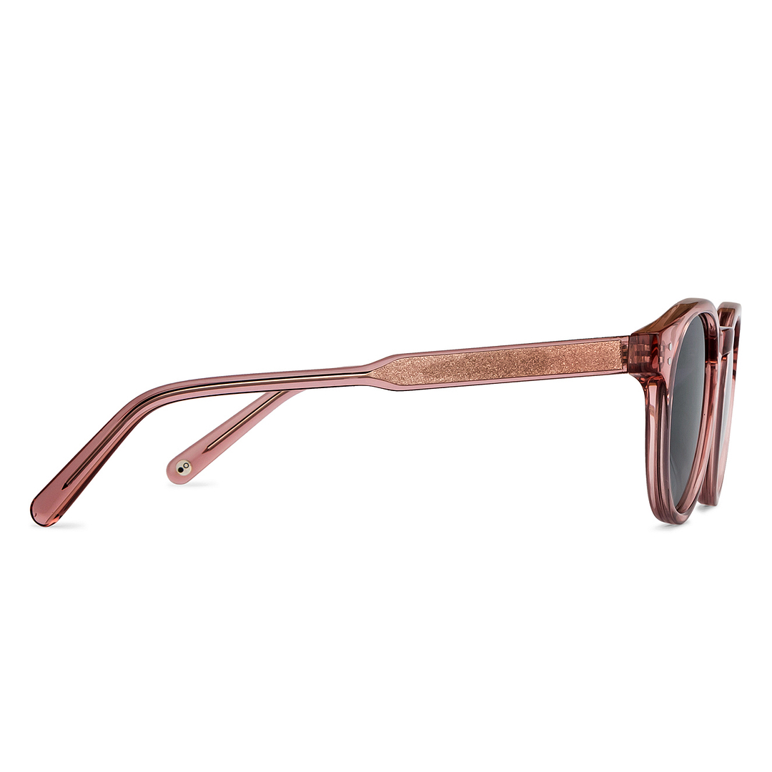 John Jacobs Online Brown Transparent Full Rim Round left side