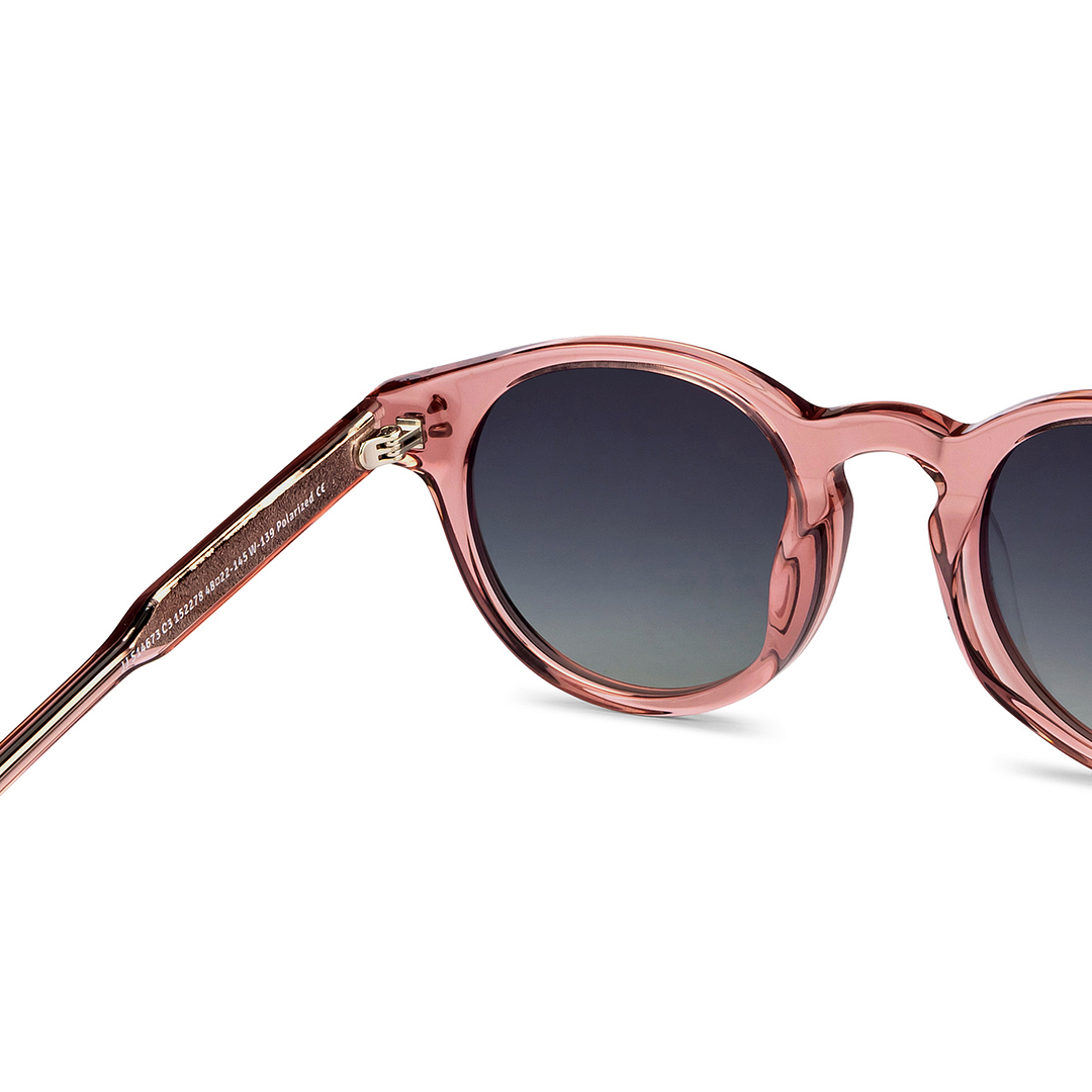 John Jacobs Online Brown Transparent Full Rim Round right side