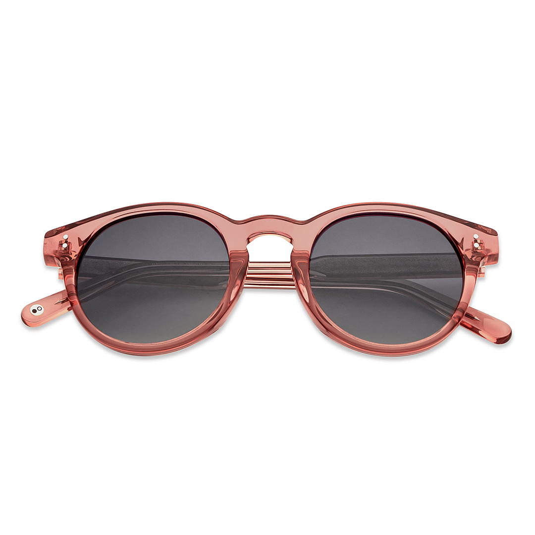 John Jacobs Online Brown Transparent Full Rim Round left side