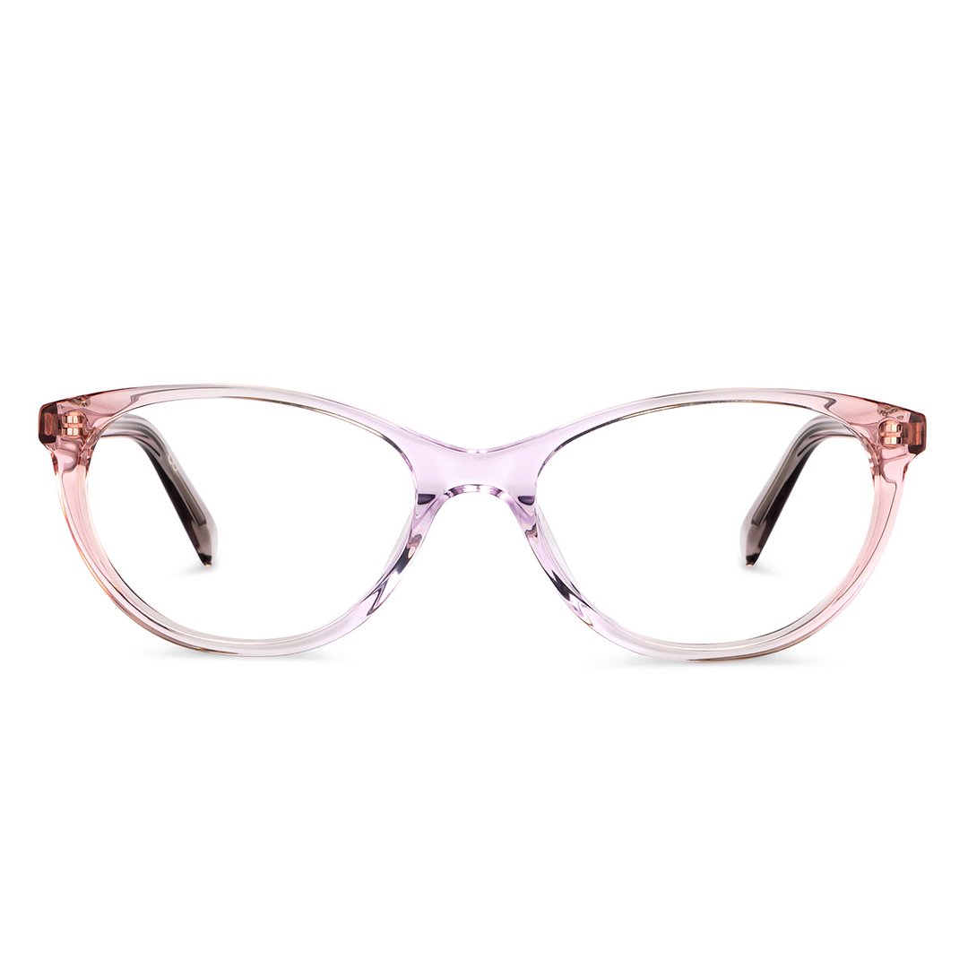 John Jacobs Pink Transparent Full Rim Cat Eye right side