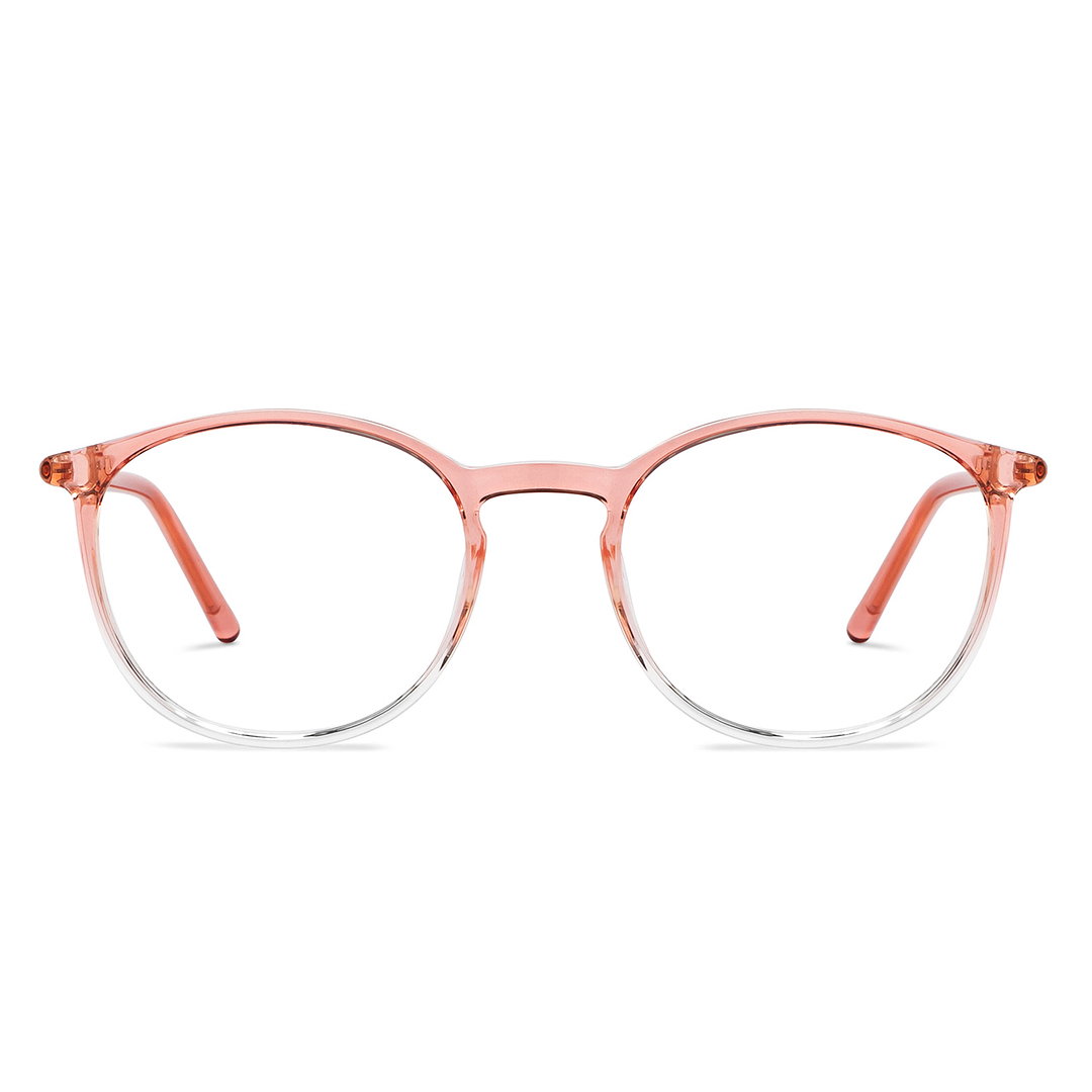 John Jacobs Online Pink Transparent Full Rim Round left side