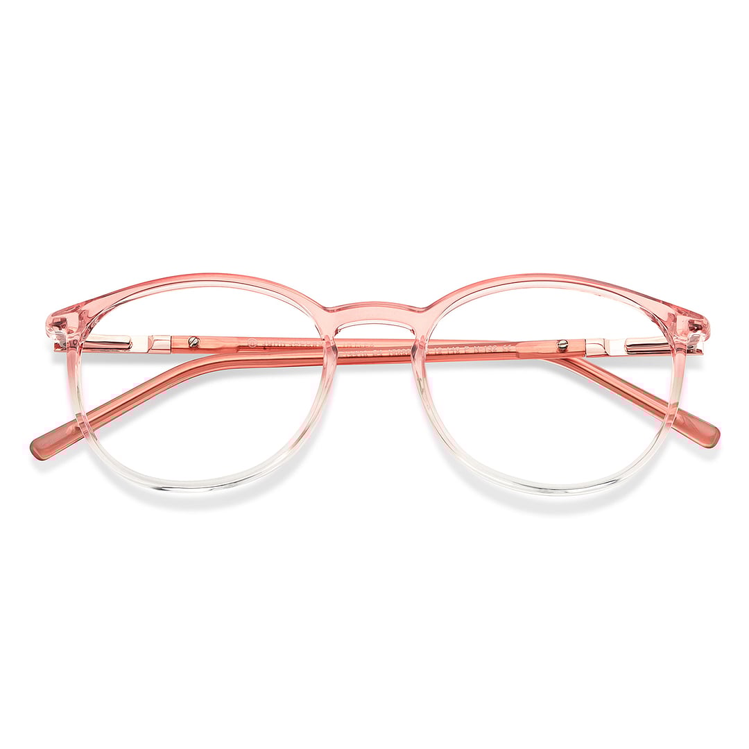 John Jacobs Online Pink Transparent Full Rim Round left side