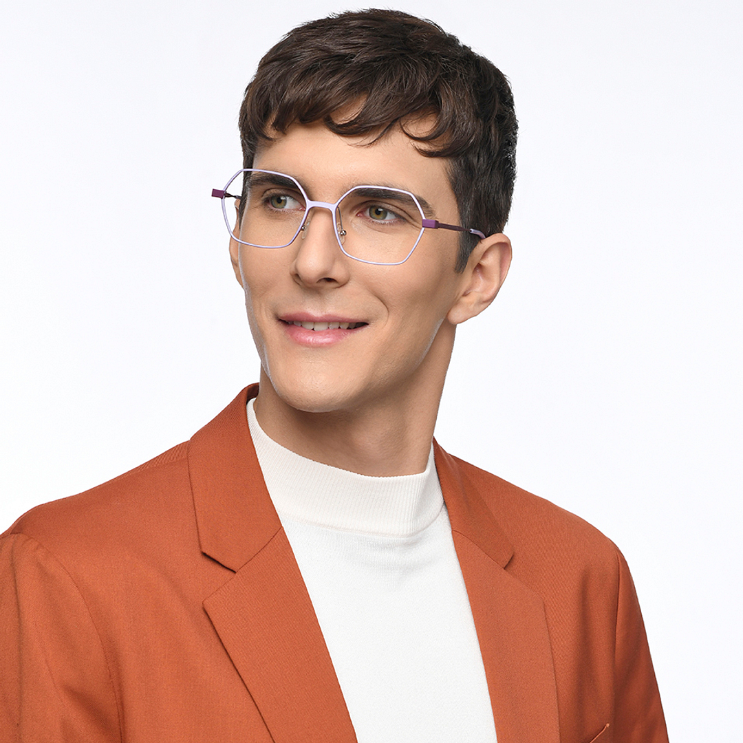 John Jacobs Online Purple Full Rim Geometric right side