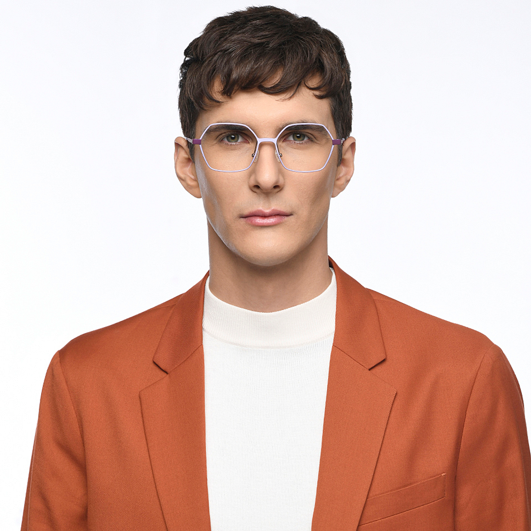 John Jacobs Online Purple Full Rim Geometric left side