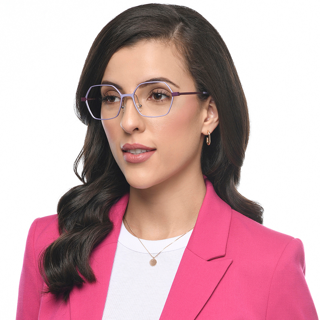 John Jacobs Online Purple Full Rim Geometric right side