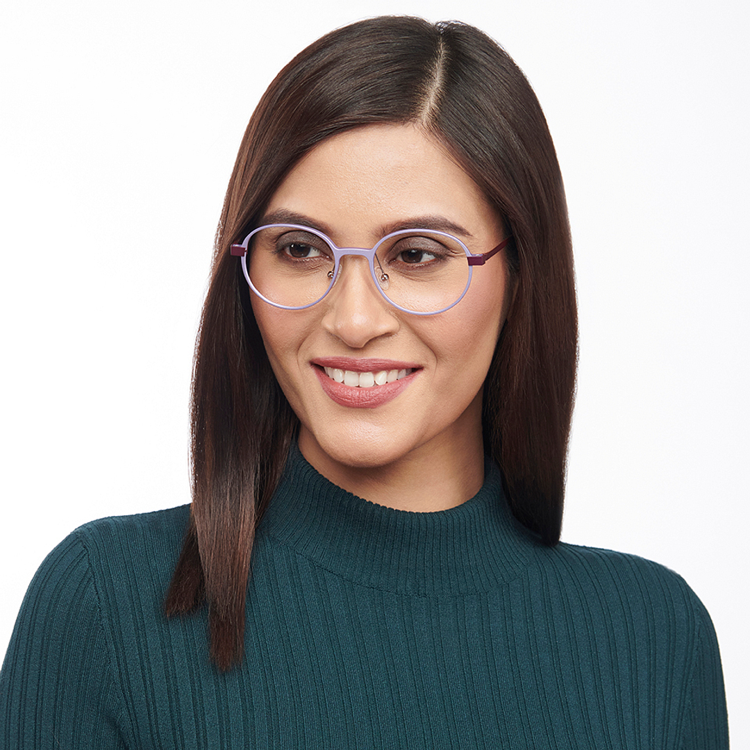 John Jacobs Purple Full Rim Round left side