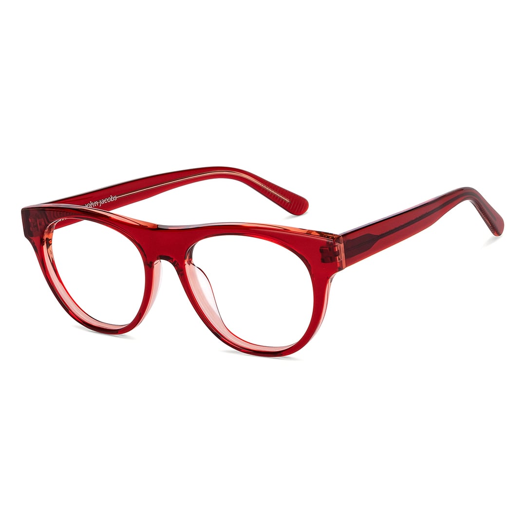 John Jacobs Red Full Rim Square right side