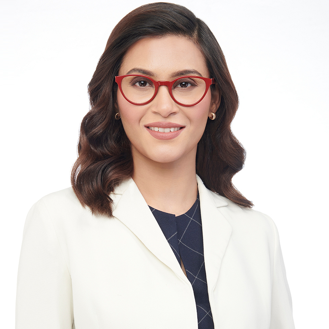 John Jacobs Online Red Full Rim Cat Eye right side