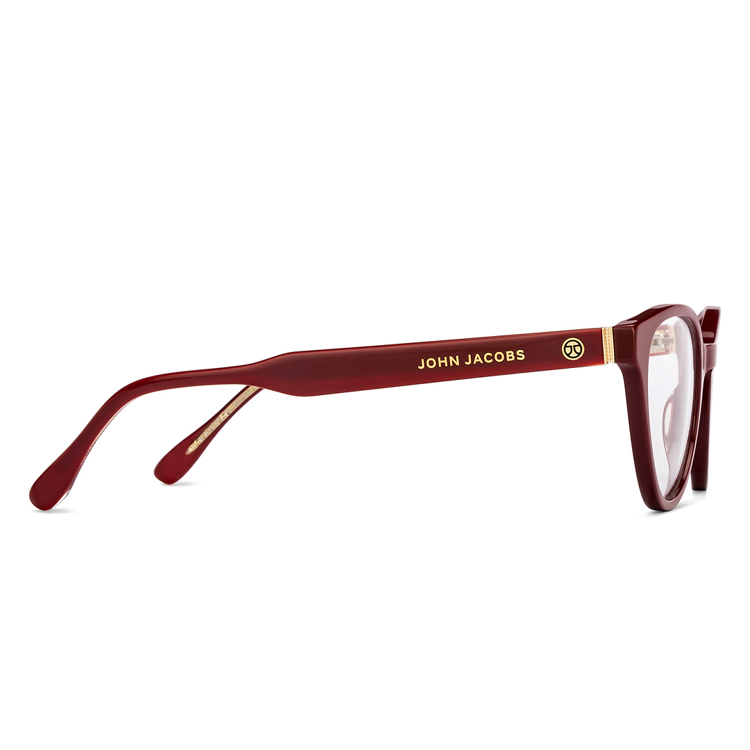 John Jacobs Online Red Full Rim Cat Eye left side