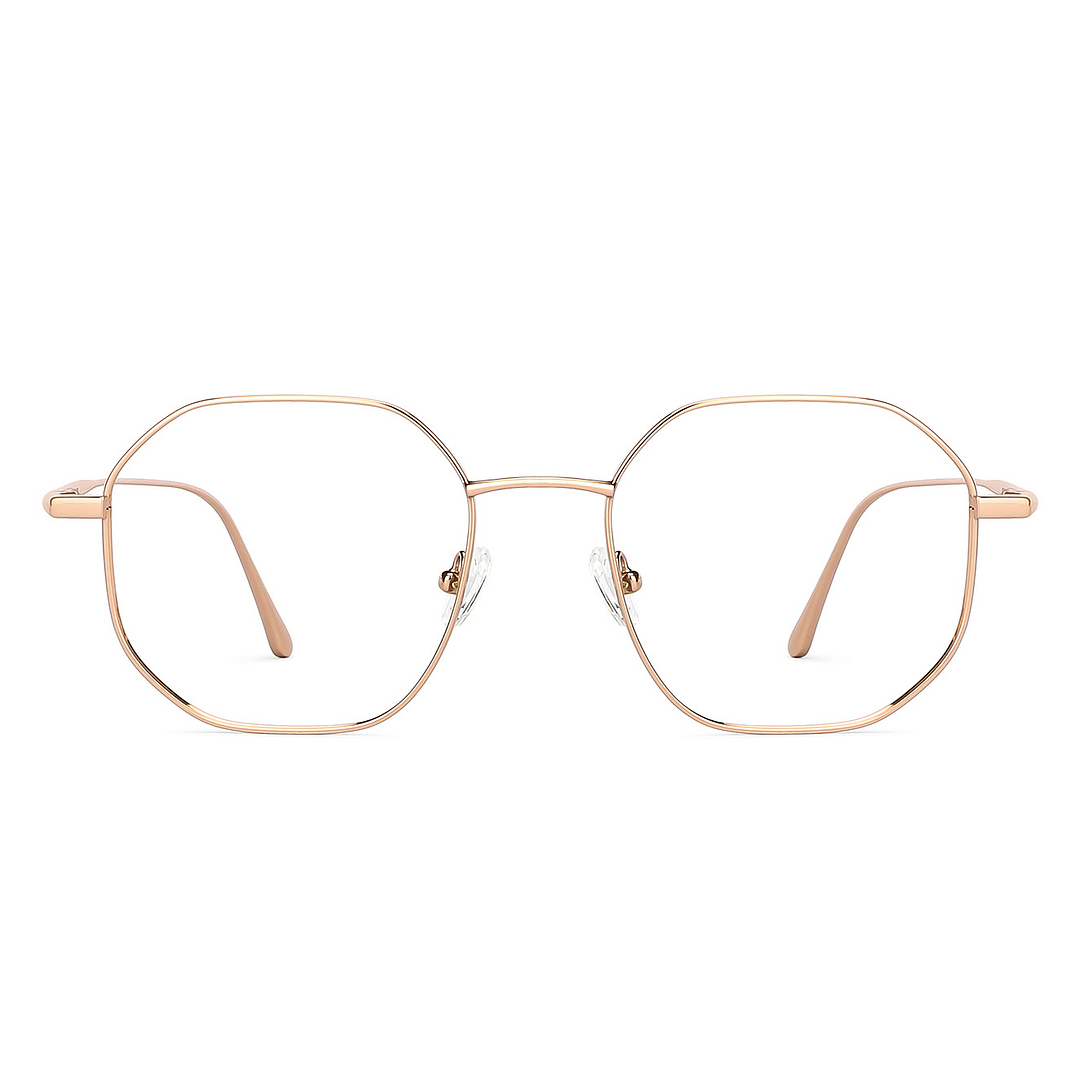John Jacobs Online Rose Gold Full Rim Hexagonal right side