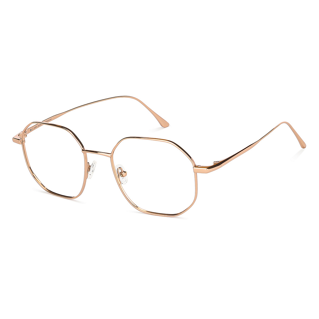 John Jacobs Online Rose Gold Full Rim Hexagonal left side