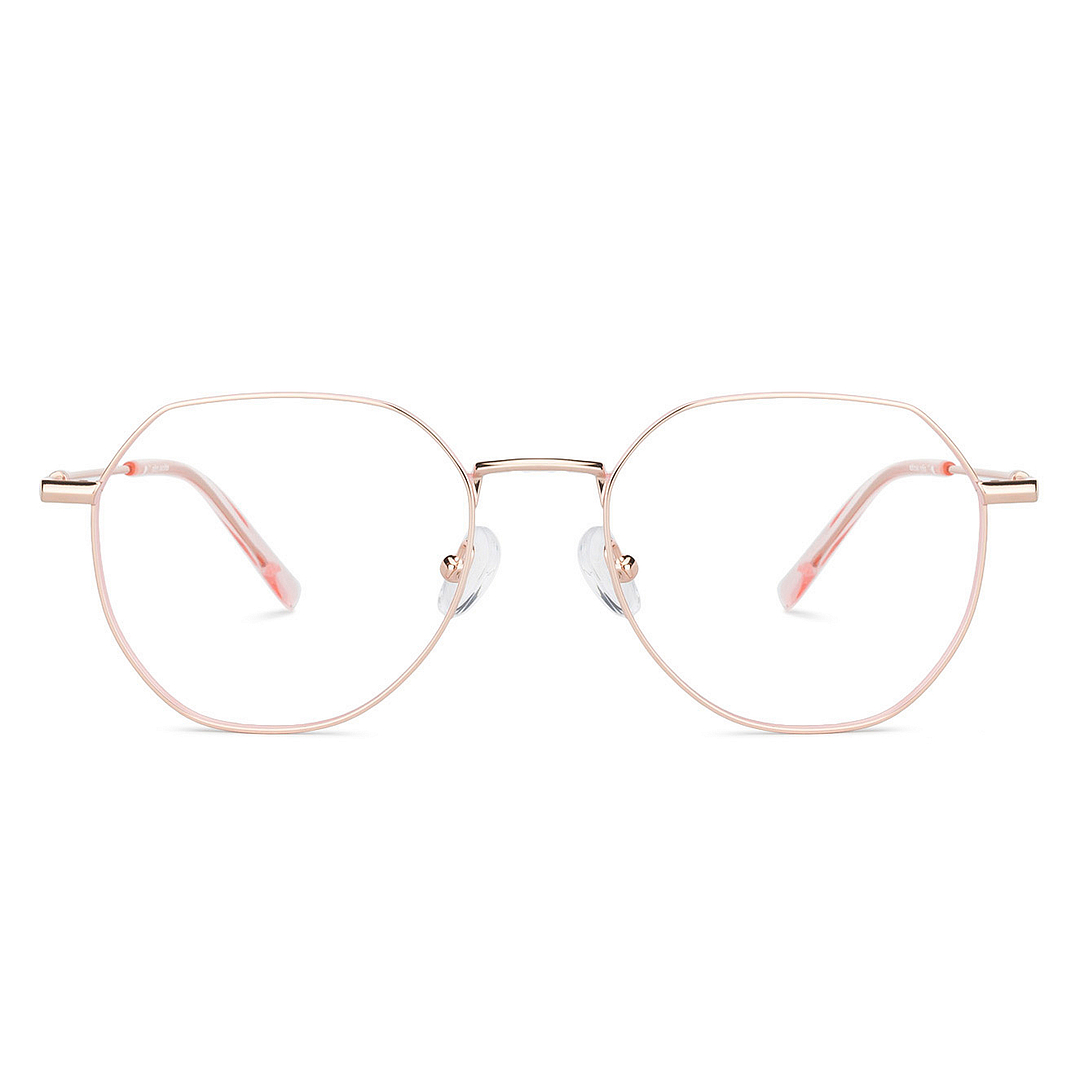 John Jacobs Online Rose Gold Full Rim Geometric right side