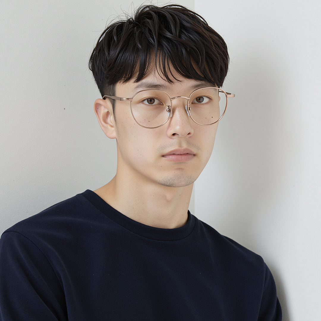 John Jacobs Rose Gold Full Rim Round left side