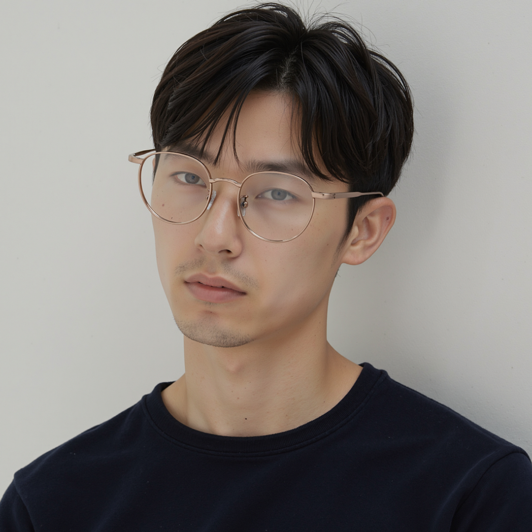 John Jacobs Rose Gold Full Rim Round right side