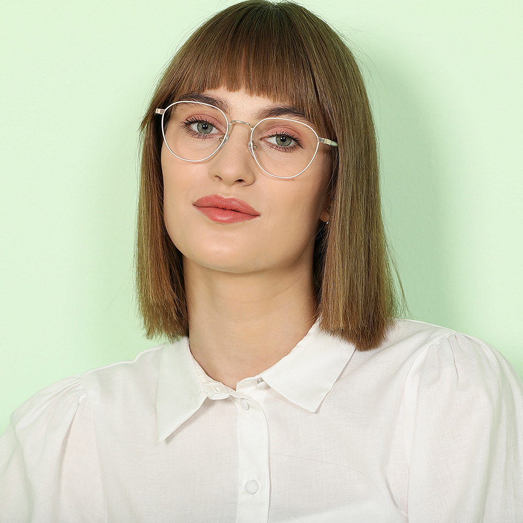 John Jacobs Online Rose Gold Full Rim Cat Eye left side