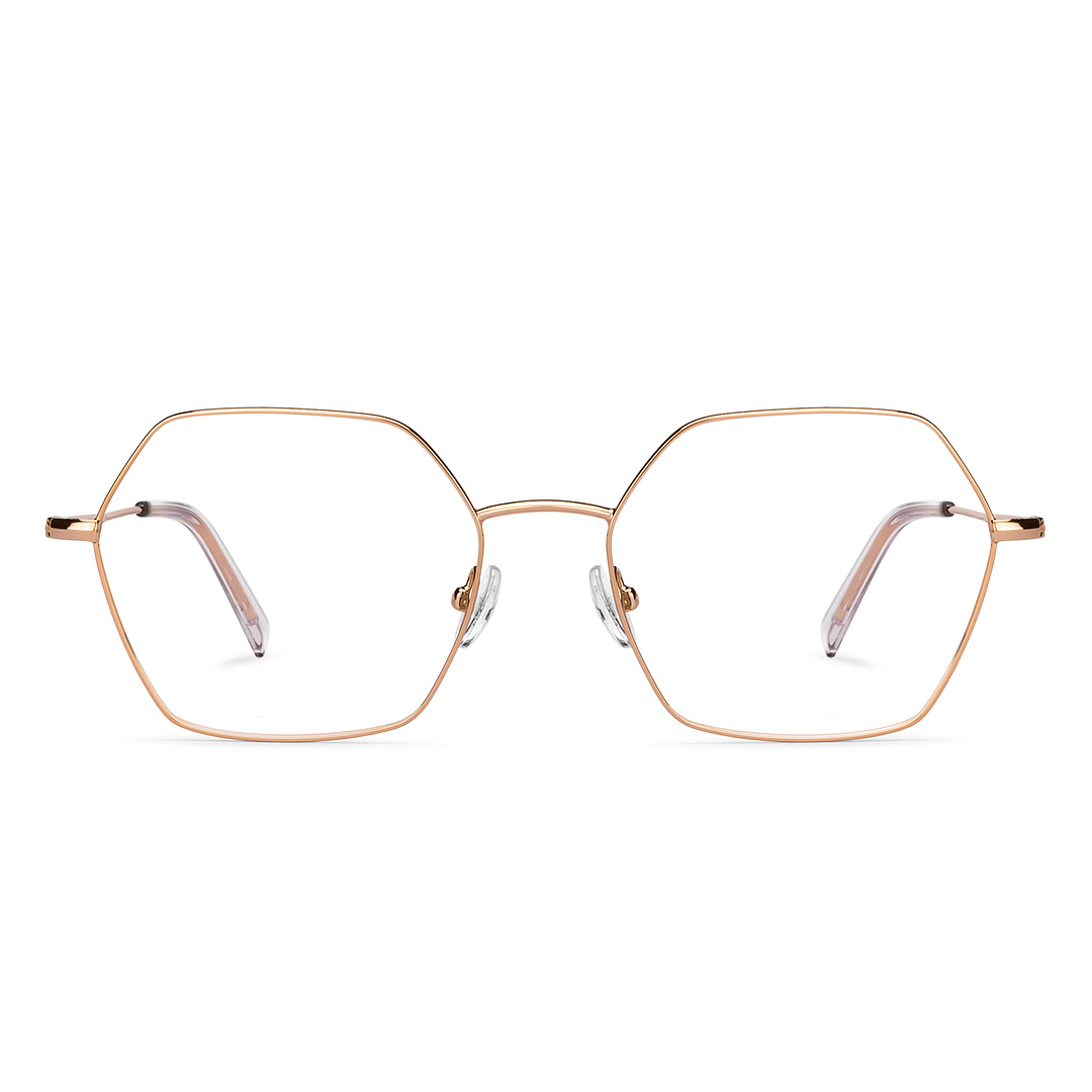 John Jacobs Online Rose Gold Full Rim Geometric left side