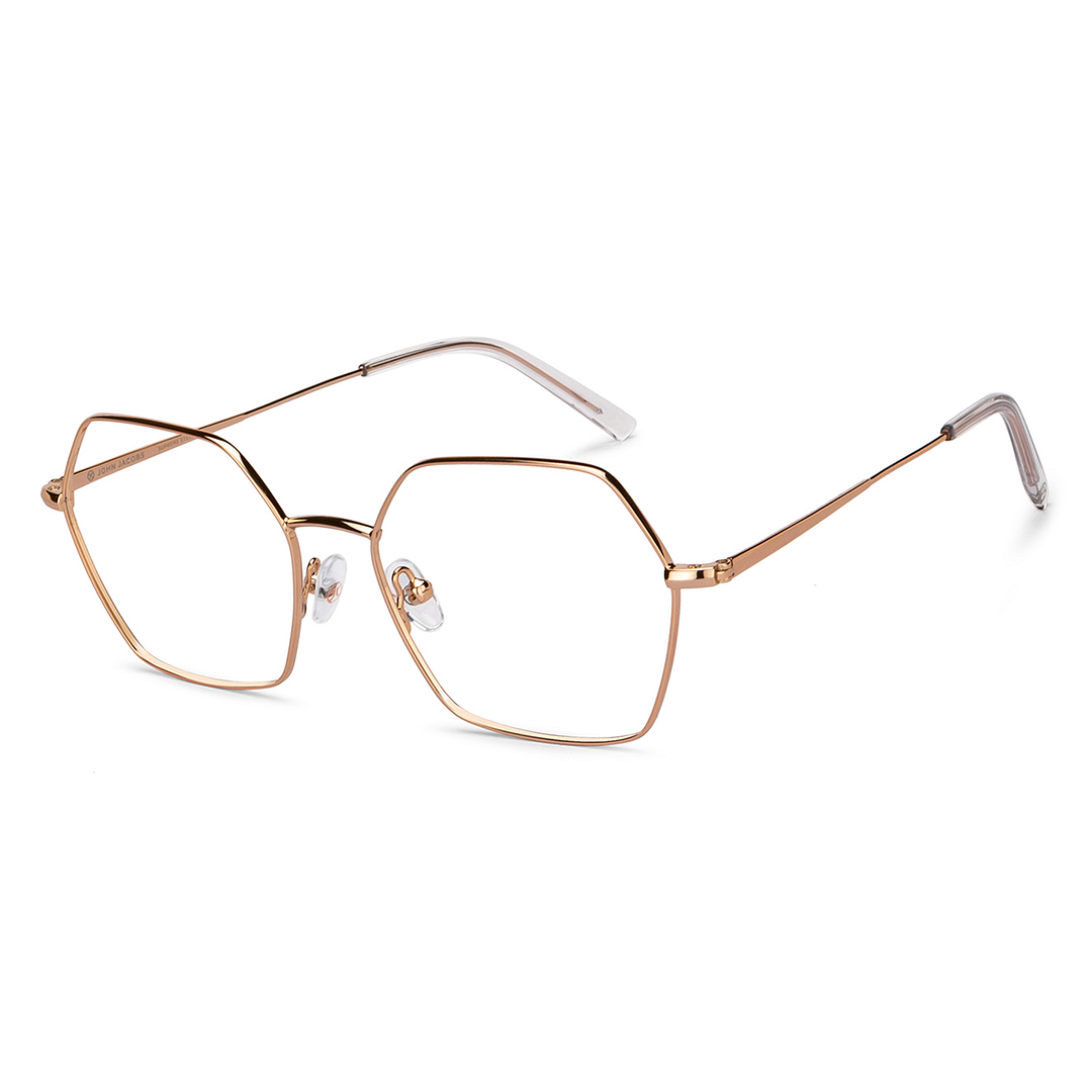 John Jacobs Online Rose Gold Full Rim Geometric right side