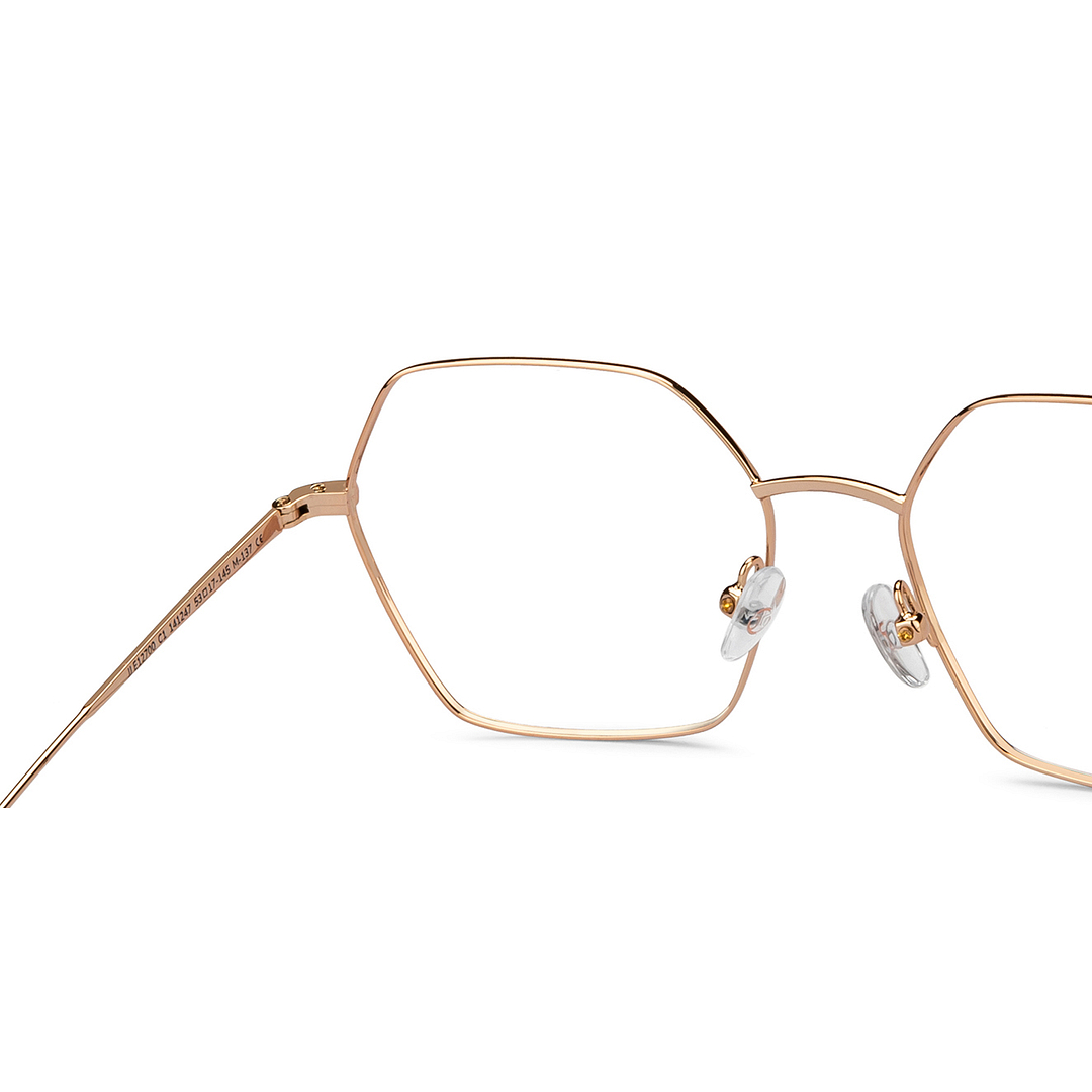 John Jacobs Online Rose Gold Full Rim Geometric right side