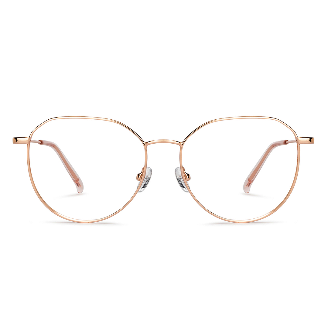 John Jacobs Rose Gold Full Rim Round left side