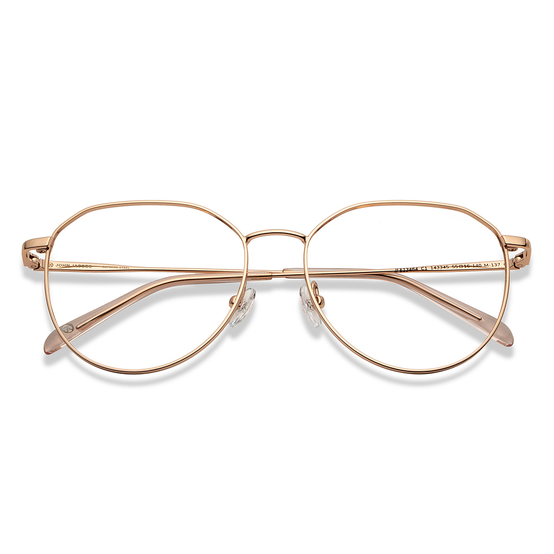 John Jacobs Rose Gold Full Rim Round left side