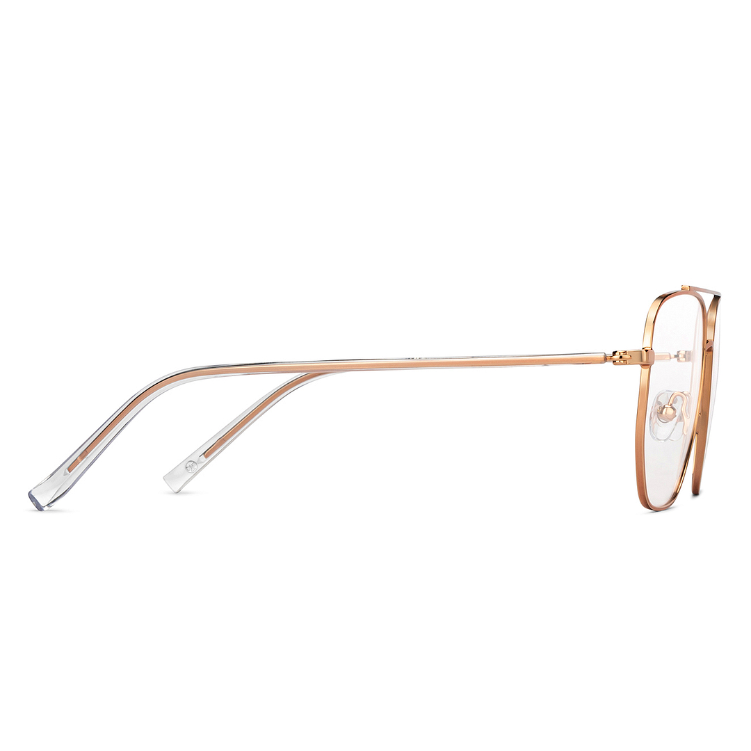 John Jacobs Online Gold Full Rim Square left side